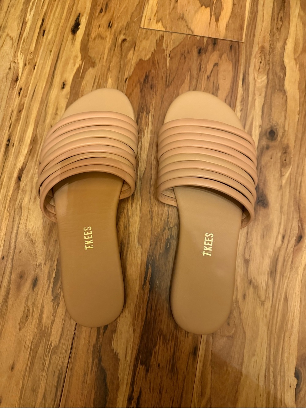 TKEES Layered Nude Slide Sandals